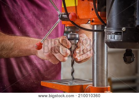 Close Up Drilling   Machine