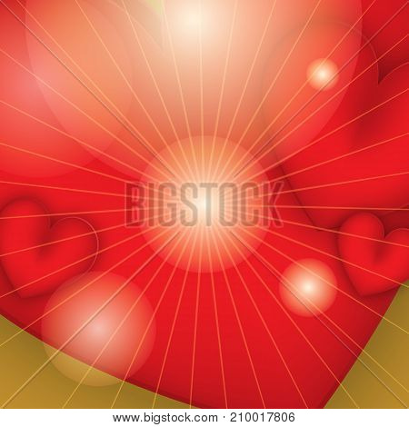 Abstract background. Two hearts banner eps.