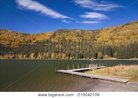 Beautiful autumn landscape in Transylvanian villages, Romania