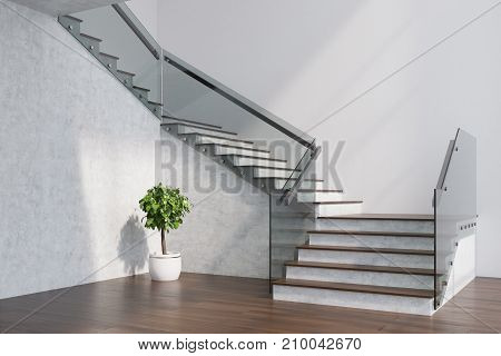 White Apartment Lobby, Stairs