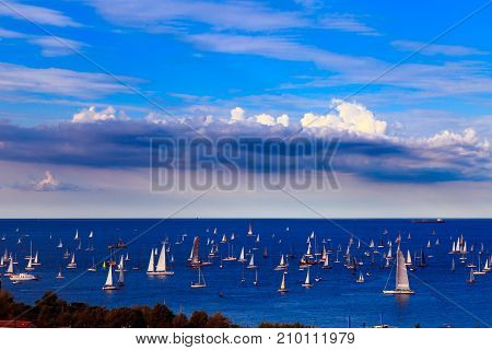 The Barcolana Regatta In The Gulf Of Trieste
