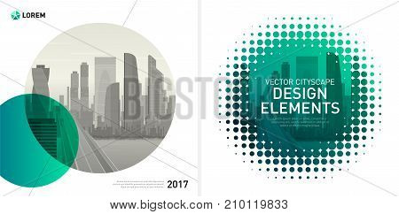 Design element for corporate graphic layout. Modern background template design for investment, business, real estate, construction.