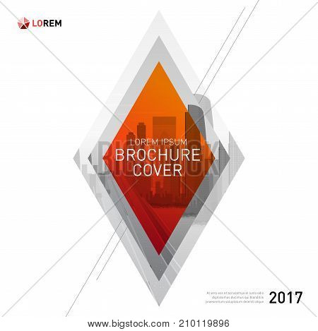 Design element for corporate graphic layout. Modern abstract geometry background template design whith colored cityscape vector illustration for investment, business, real estate, construction.