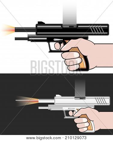 Gunfire Vector Illustration Clip-art Image Eps Drawing
