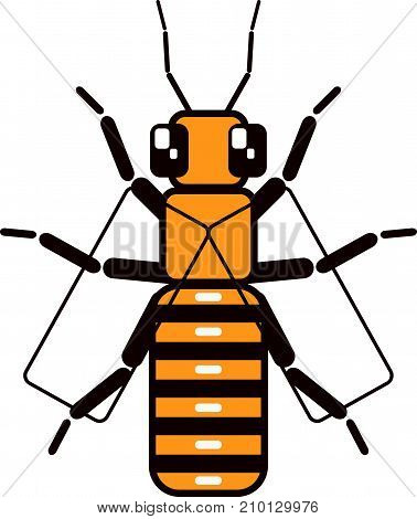 Square Bee Vector Illustration Clip-art Image Eps