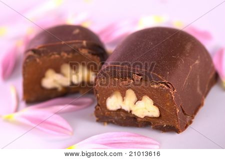 Pecan nødder trøffel