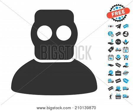 Diver Armor pictograph with free bonus images. Vector illustration style is flat iconic symbols.