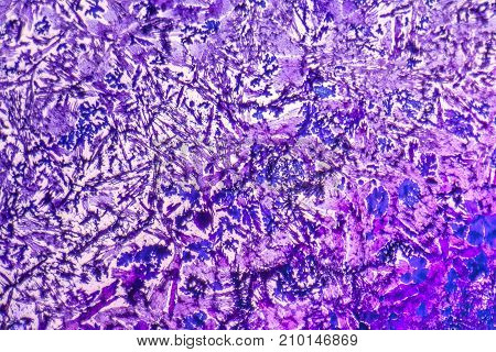 microscopic shot showing some microcrystals in dried dyestuff