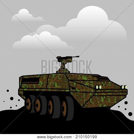 Personnel Carrier Armored Heavy Military Machinery Eps