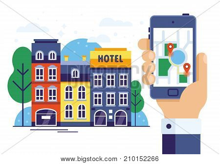 Augmented Reality, Navigation And Location Concept.