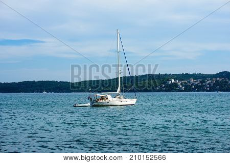 Coast Of The Adriatic Sea In Dalmatia