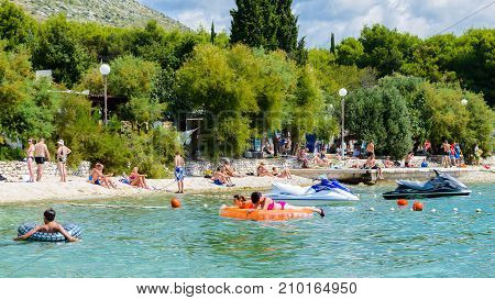 Coast Of The Adriatic Sea In Dalmatia