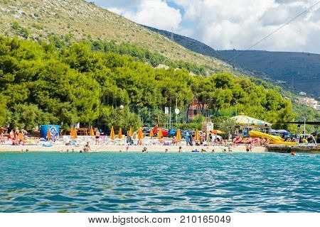 Coast Of The Adriatic Sea In Dalmatia