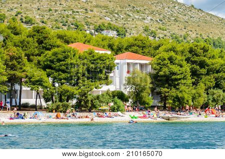 Coast Of The Adriatic Sea In Dalmatia