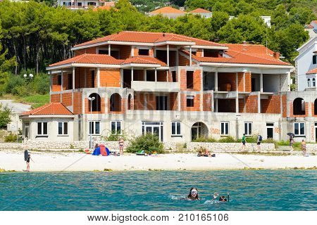 Coast Of The Adriatic Sea In Dalmatia