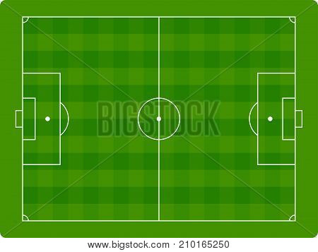 Football soccer field player trophy competition web game team score win play flat design sport vector illustration. Referee championship stadium tournament symbols.