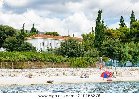Coast Of The Adriatic Sea In Dalmatia