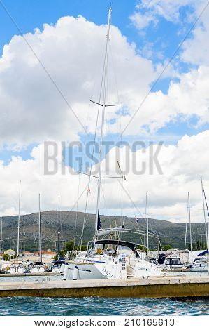 Coast Of The Adriatic Sea In Dalmatia