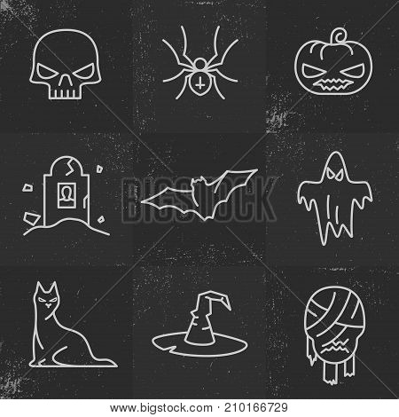 Set of Halloween icons for your holiday event