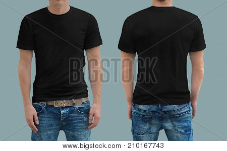 man t-shirt template mockup isolated for your print projects