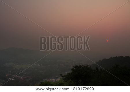  A sunset view from Kamakhya hilltop in Guwahati.