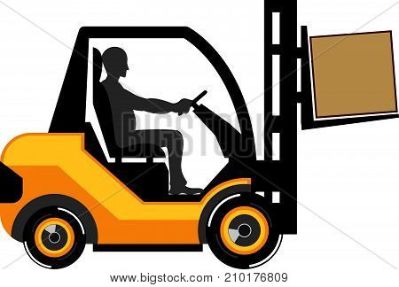 Forklift Warehouse Machine Vector Drawing Eps File
