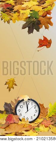 Autumn Abstraction. Long Vertical Banner.