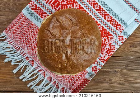 Russian   Round Bread - Karavai