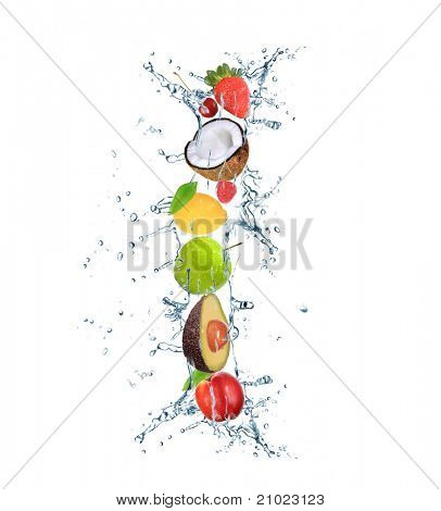 Letra do alfabeto de frutas frescas