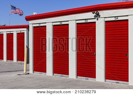 Numbered self storage and mini storage garage units II