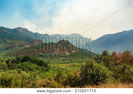 Dinaric mountains. beautiful view of the mountains in summer, Montenegro