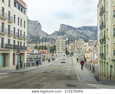 ALCOY, ALICANTE, SPAIN, 26TH JANUARY 2017 - The city of Alcoy in the Province of Alicante Spain