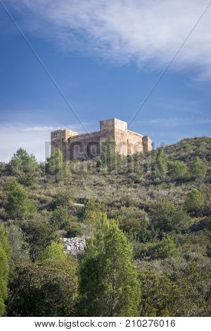 Castle of Forna (Castell de Forna) in the municipality of Atzubia Alicante Spain
