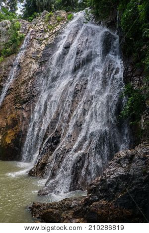 Na Muang Waterfall on Koh Samui in Thailand