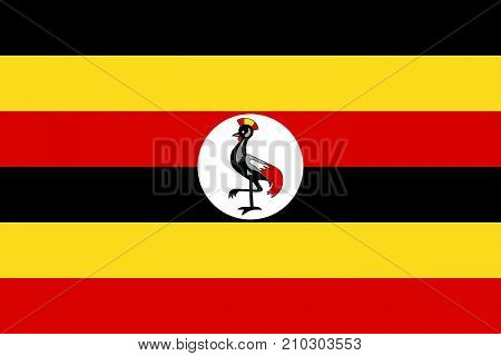 The Official vector flag of Uganda .