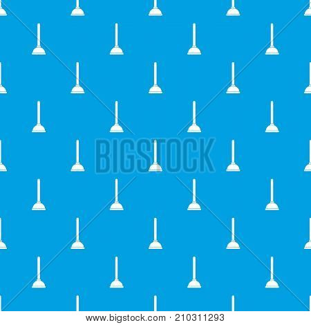 Toilet plunger pattern repeat seamless in blue color for any design. Vector geometric illustration