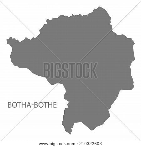 Botha-bothe District Map Of Lesotho Grey Illustration Silhouette Shape