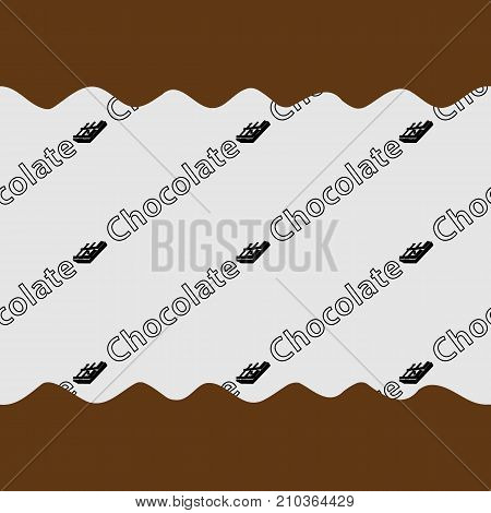 Vector pattern/chocolate background. A model for a glass.