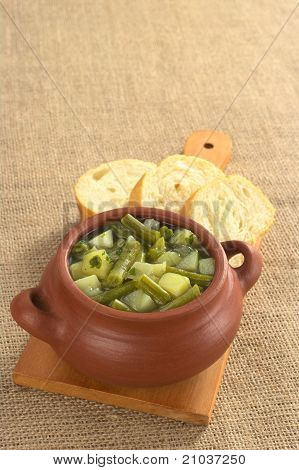 Grønne bønner og kartofler Hotpot