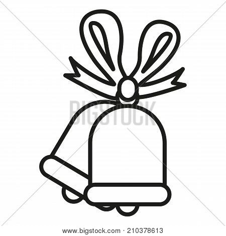 Vector Outline Isolated Icon - Christmas Bells