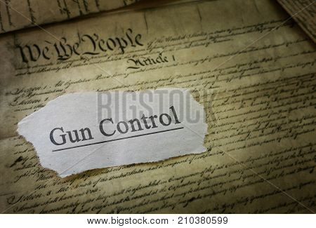 Gun Control news headline on the US Constitution
