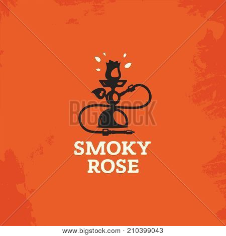 Modern vector professional sign logo smoky rose.