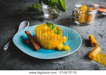 Fruit Leather Made Of Mango And Cinnamon
