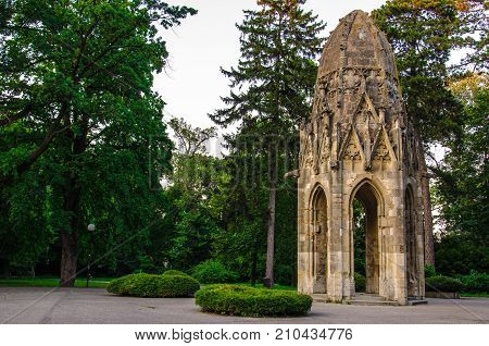 The Gothic tower in Sad Janka Krala is the primary garden arbour and was previously a Franciscan church tower.