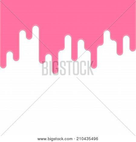 Dynamic vector background. Flat pink rounded lines. Abstract lines and drops. Cream. Paint. Transition. Flat style