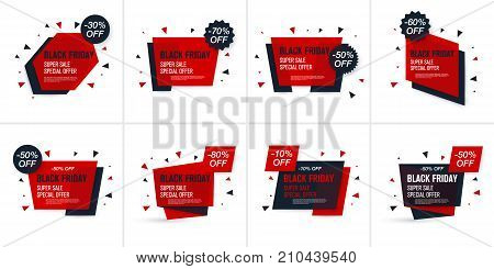 Black friday sale label. Stock vector eps10. Weekend sale banner, special offer