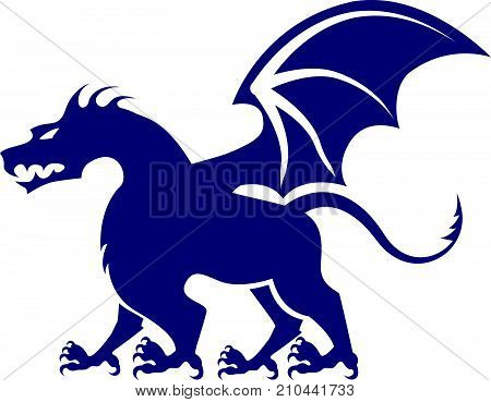 4 Legged Dragon Vector Illustration Clip-art Image Eps