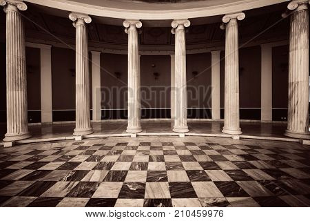 ATHENS - SEP 26: Closeup view of Zappeion Hall on September 26, 2016 in Athens, Greece. It is generally used for both official and private meetings and ceremonies.