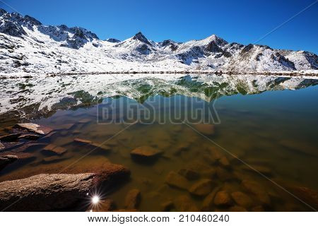Autumn season in  Kackar Mountains in the Black Sea region of Turkey. Beautiful mountains landscape.
