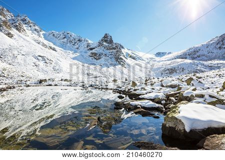 Autumn season in  Kackar Mountains in the Black Sea region of Turkey. Beautiful mountains landscape.